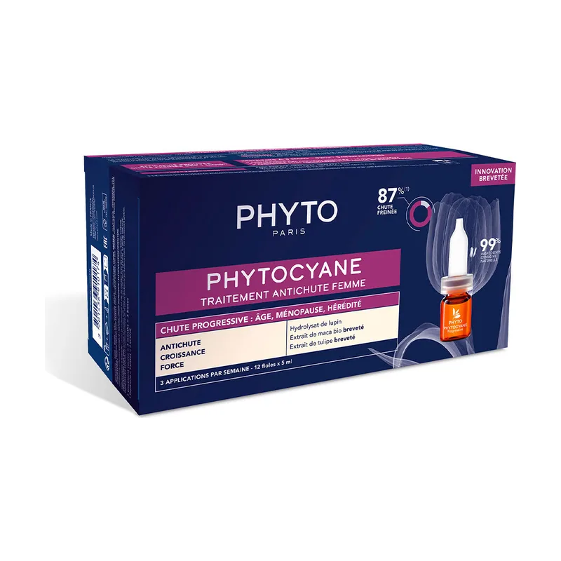 Phyto PHYTOCYANE tratamiento anticaída progresiva mujer 12 x 5 ml