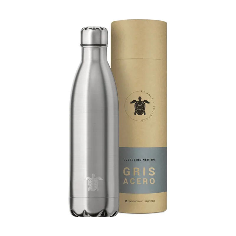 Kahale Botella Térmica de Acero Inoxidable Gris Acero 1 Litro