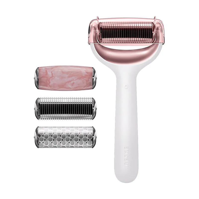 Geske APP GUIDED rodillo facial y corporal con microagujas 9 en 1 #blanco