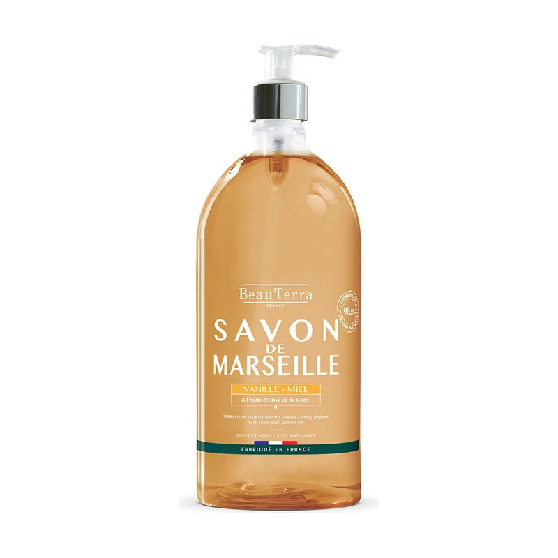 Beauterra MARSEILLE jabón vainilla y miel 1000 ml
