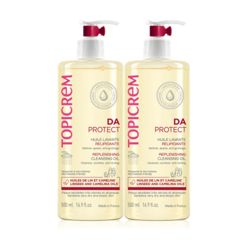 Topicrem DA Protect Aceite Limpiador Relipidizante Pack 2 x 500 ml
