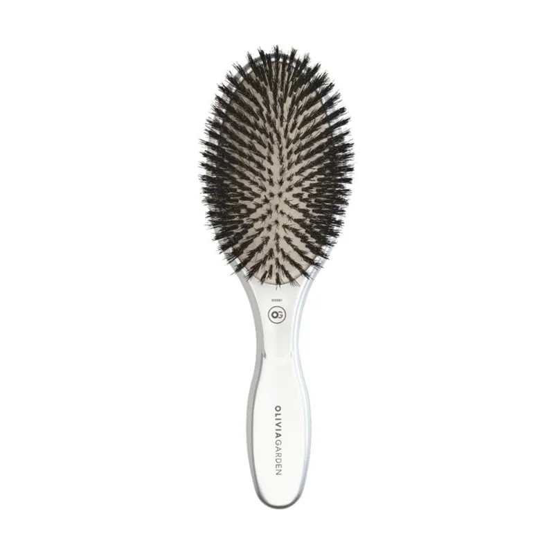 Olivia Garden EXPERT CARE OVAL Boar Bristles Silver 1 u