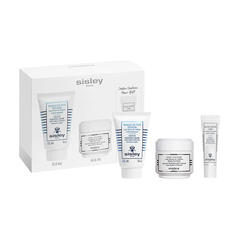 Sisley Soin Velours AUX Fleurs Safran lote 3 pz