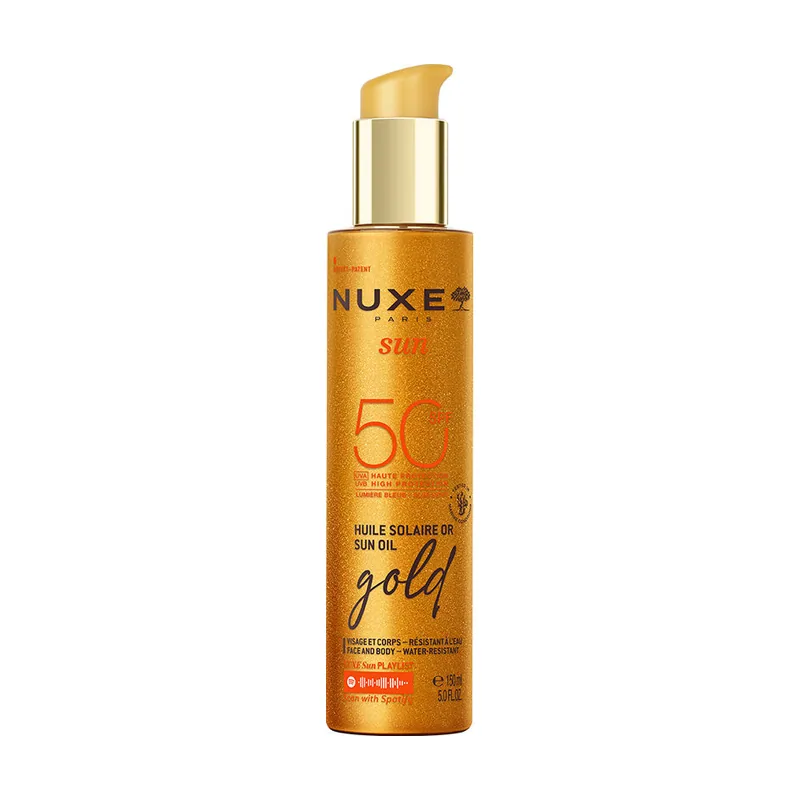 Nuxe SUN aceite bronceador gold rostro y cuerpo SPF50 150 ml