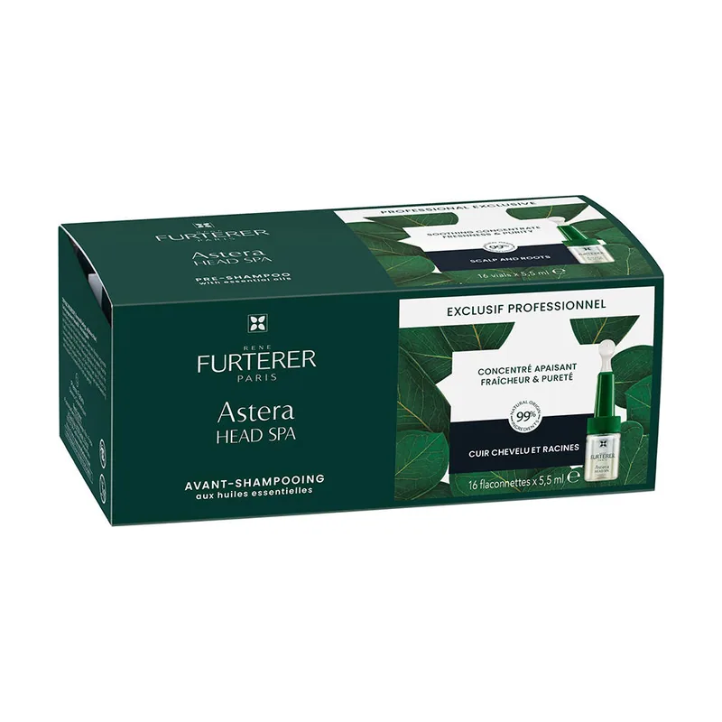 Rene Furterer PROFESIONAL HEAD SPA ASTERA concentrado calmante frescor y pureza ampollas 16 u