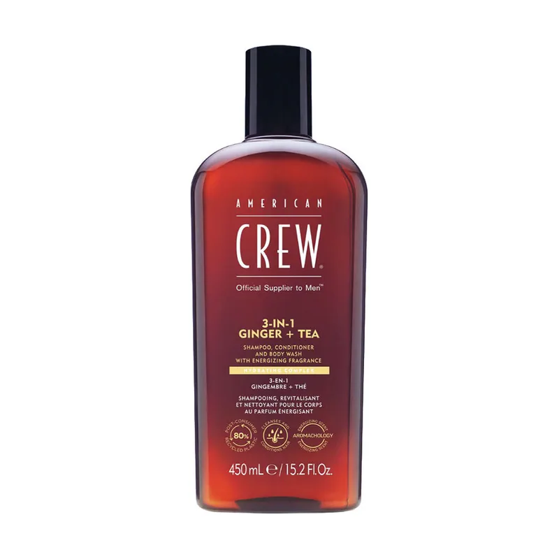 American Crew 3-IN-1 GINGER + TEA champú 450 ml