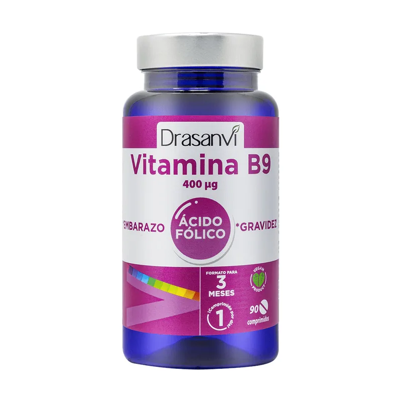 Drasanvi Vitamina B9 400 gr Ácido Fólico 90 Comprimidos