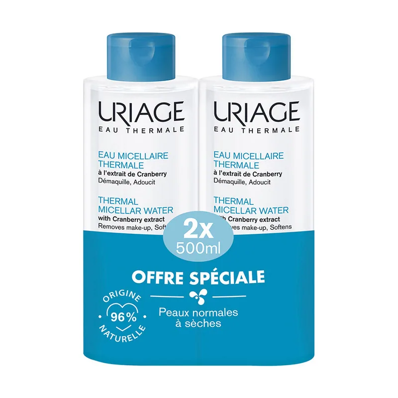 Uriage AGUA MICELAR termal piel normal-seca pack 2 x 500 ml