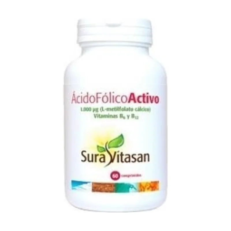 Sura Vitasan Acido Folico Activo 1000 Microgramos 60 Comprimidos