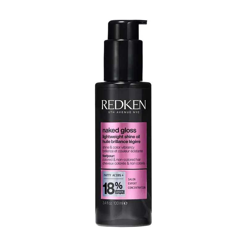 Redken NAKED GLOSS aceite ultraligero brillo efecto espejo y protección térmica 100 ml