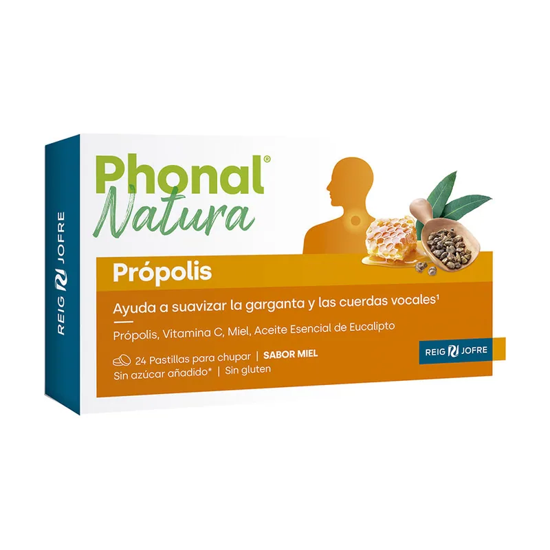 Phonal Natura PRÓPOLIS pastillas para chupar sabor miel 24 u