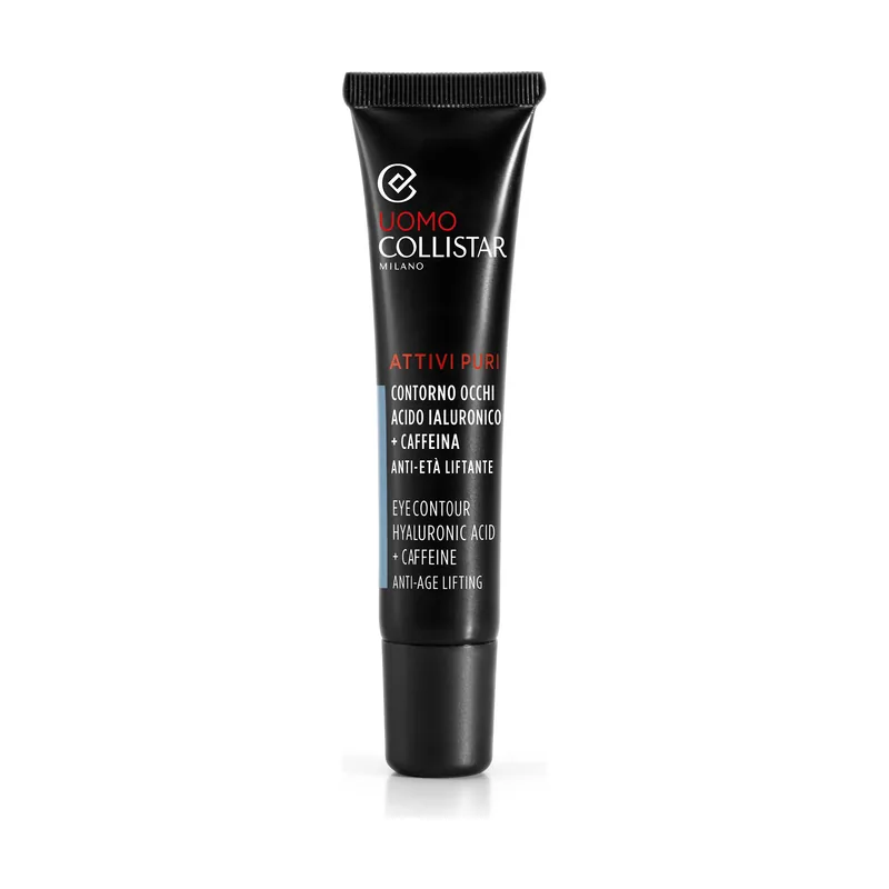 Collistar UOMO ATTIVI PURI contorno de ojos ácido hialurónico y cafeína 15 ml