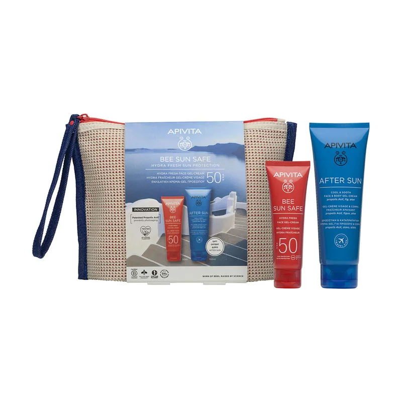 Apivita BEE SUN Safe Hydra Fresh GEL-CREMA SPF50 Estuche 3 pz