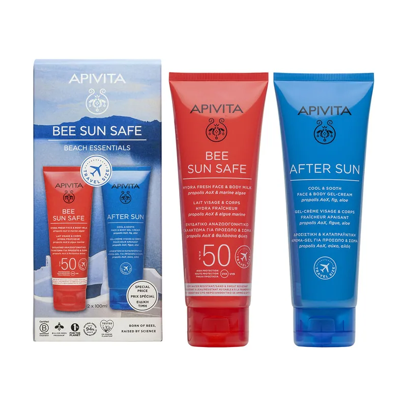 Apivita BEE SUN Safe Hydra Fresh Leche SPF50 Estuche 2 pz
