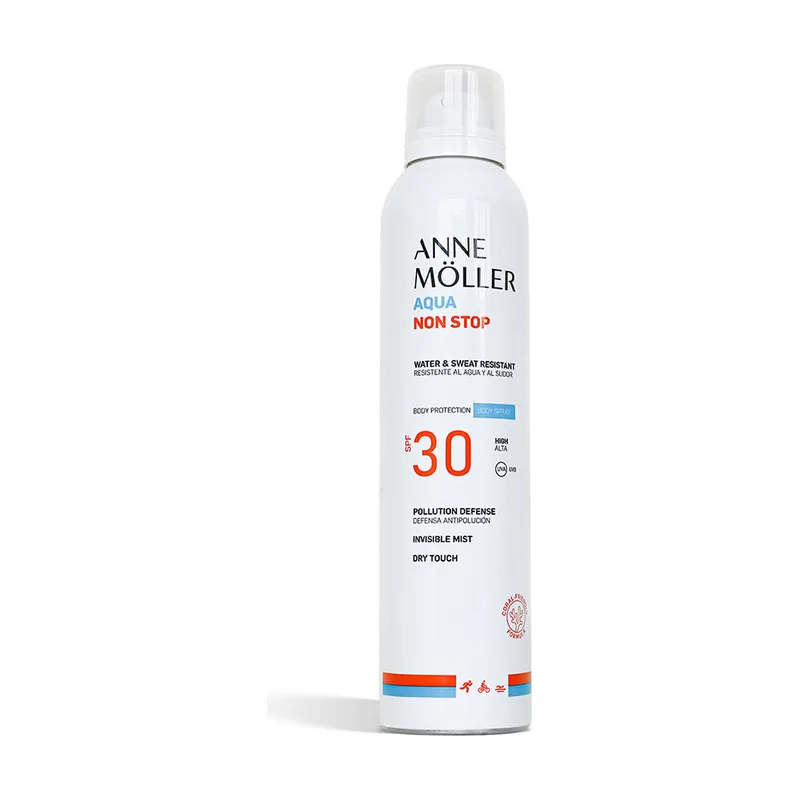 Anne Möller AQUA NON STOP resistente al agua y al sudor body spray SPF30 200 ml