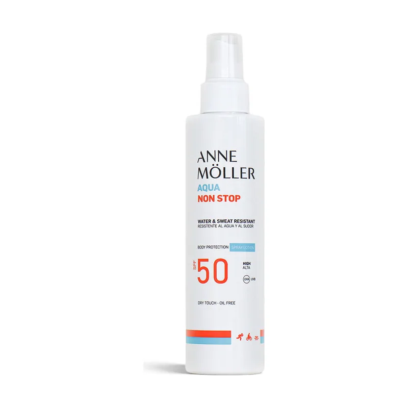 Anne Möller AQUA NON STOP resistente al agua y al sudor spray SPF50+ 175 ml