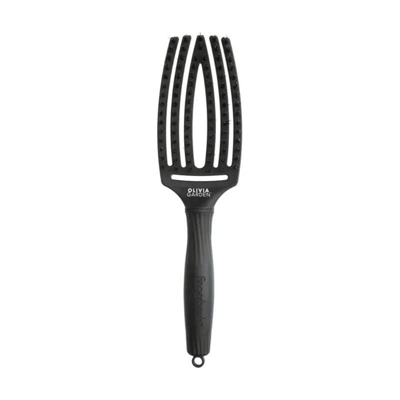 Olivia Garden Fingerbrush Boar & Nylon Full Black #M