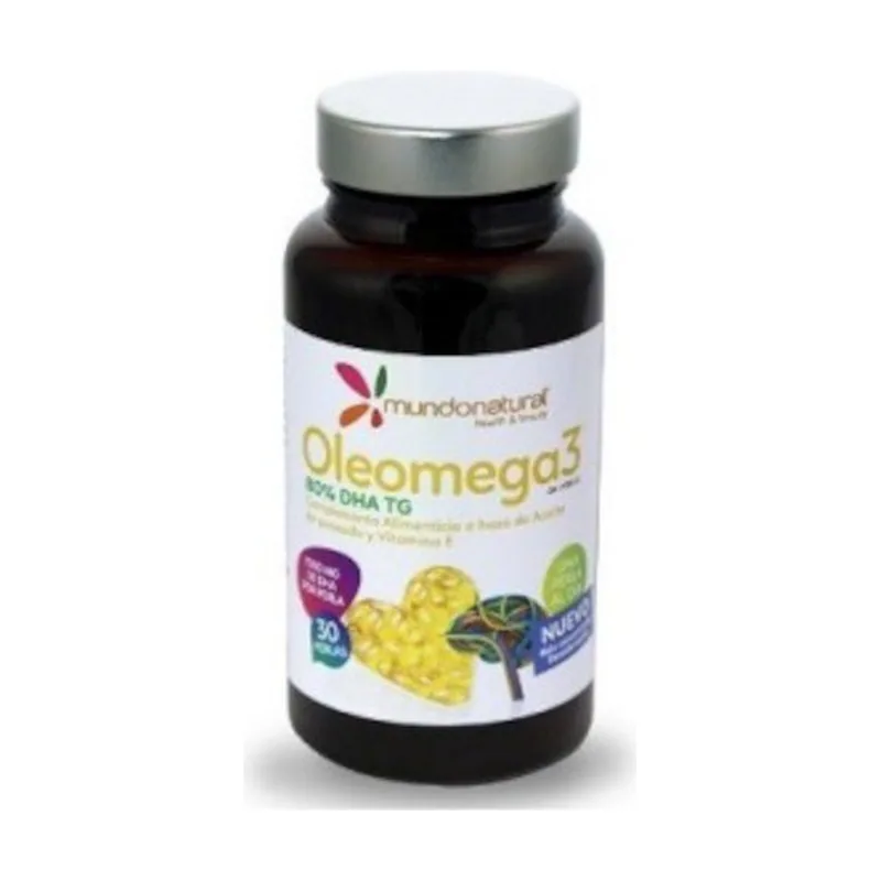 Mundo Natural Oleomega 3 80% DHA 1 g 30 Cápsulas