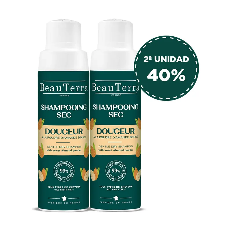 Beauterra SHAMPOOING SOIN champú en seco suave pack 2 x 50 gr