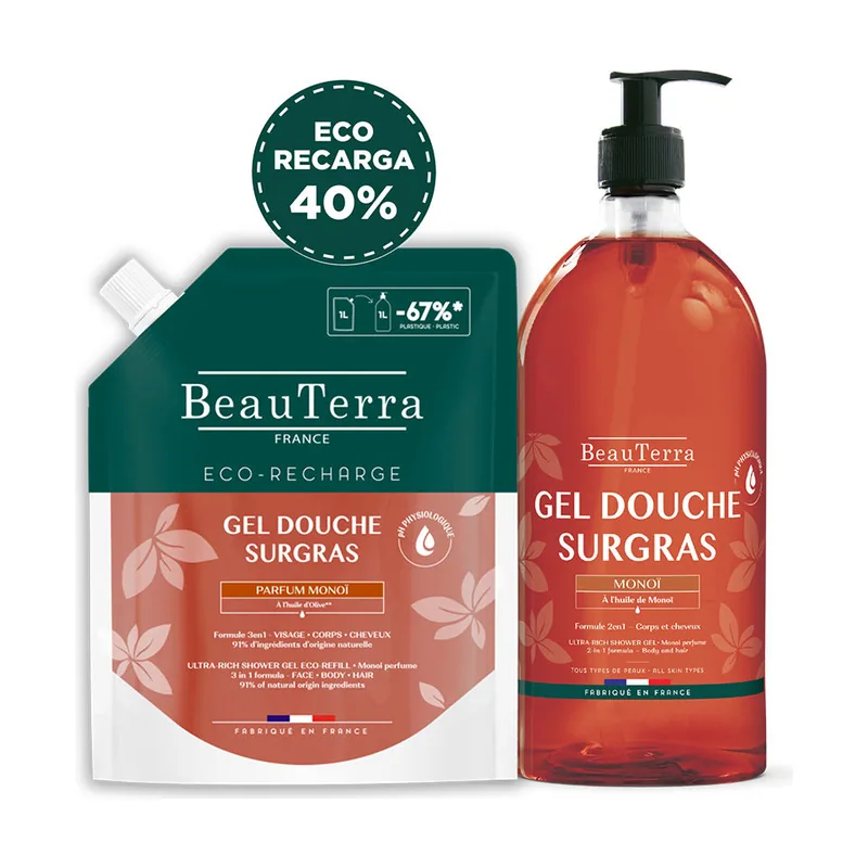 Beauterra Monoi GEL + Recarga Estuche 2 pz