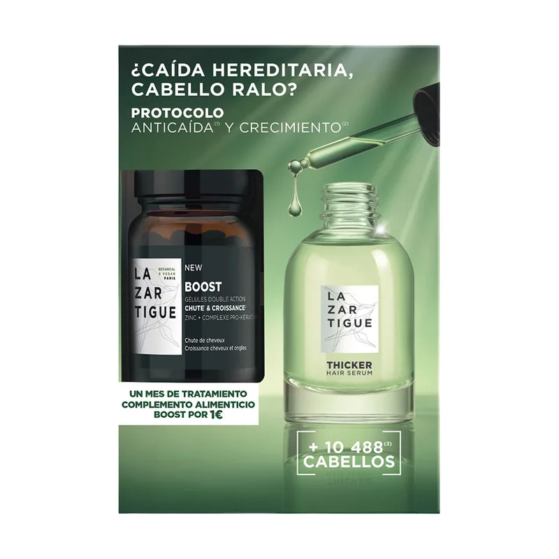 Lazartigue Thicker Protocolo Anticaída Y Crecimiento Estuche 2 pz