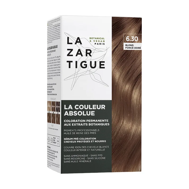 Lazartigue LA COULEUR ABSOLUE coloración permanente sin amoníaco #6.30
