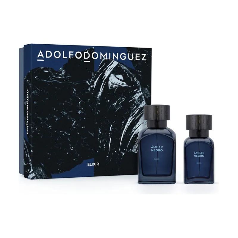 Adolfo Domínguez Ámbar Negro Elixir Estuche 2 pz