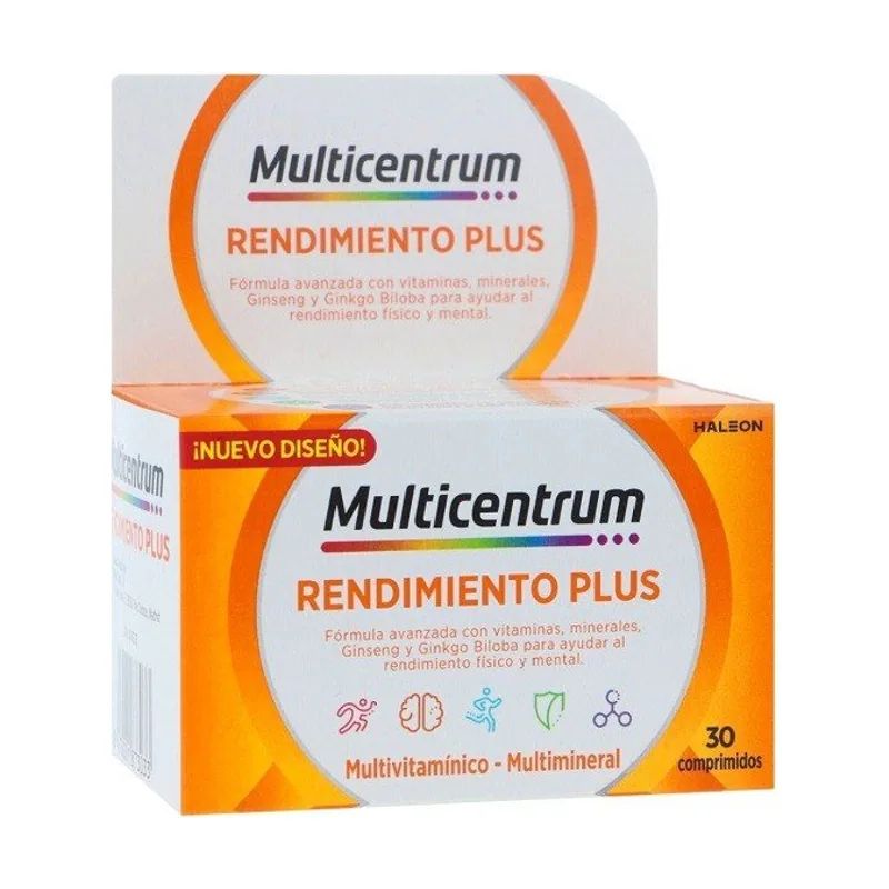 Multicentrum Rendimiento Plus Ginseng y Ginkgo 30 Comprimidos