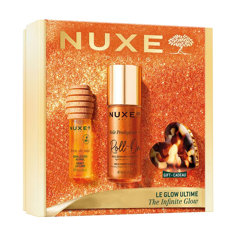 Nuxe Huile PRODIGIEUSE® OR Glow Infinito ROLL-ON Estuche 3 pz