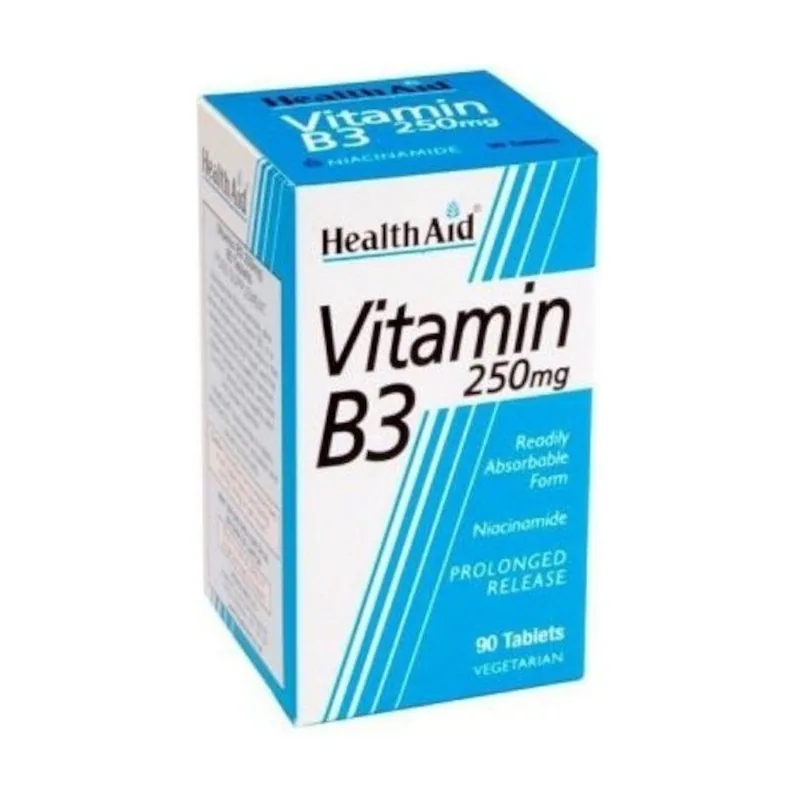 Health Aid Vitamina B3 niacinamida 250 mg 90 Comprimidos