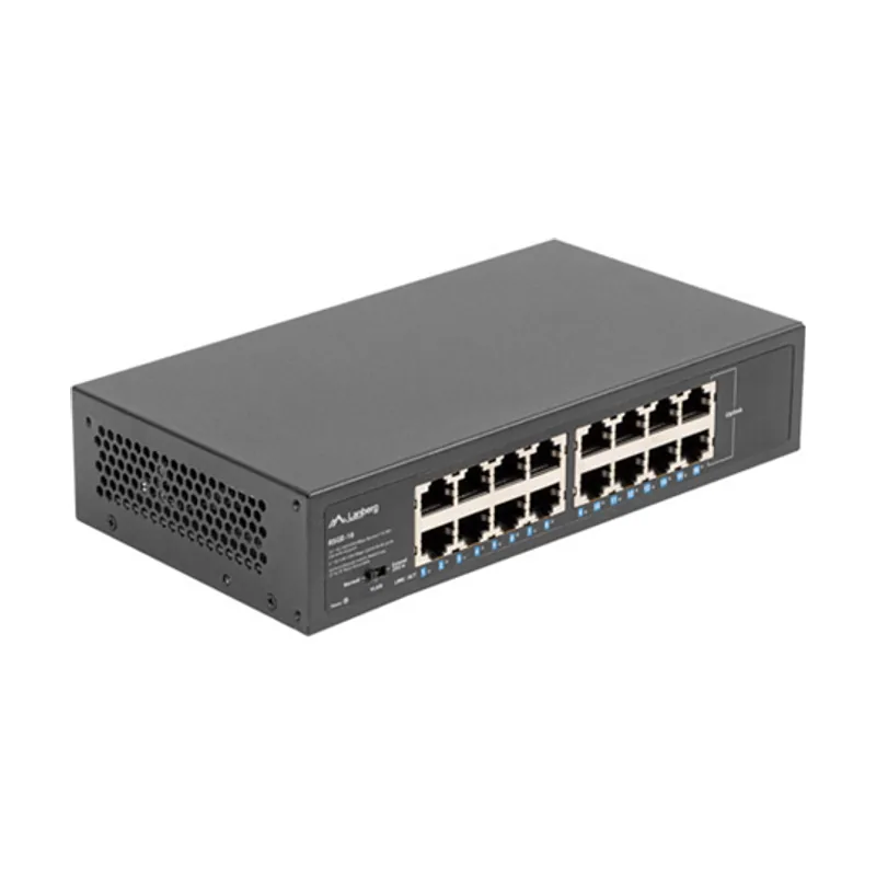 Lanberg 16 Puertos Gigabit Ethernet Rack 10"/19"