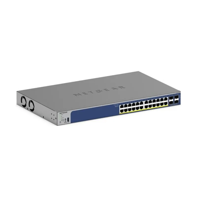 Netgear 24P GE POE+SMART Swth W/10G SFP+GS728
