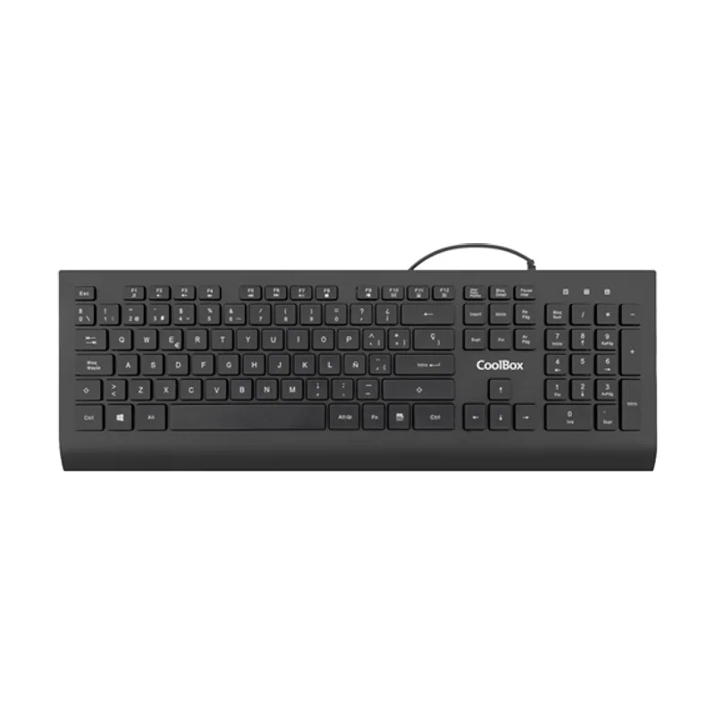 Coolbox Teclado Flatpro usb 1.8M silencioso