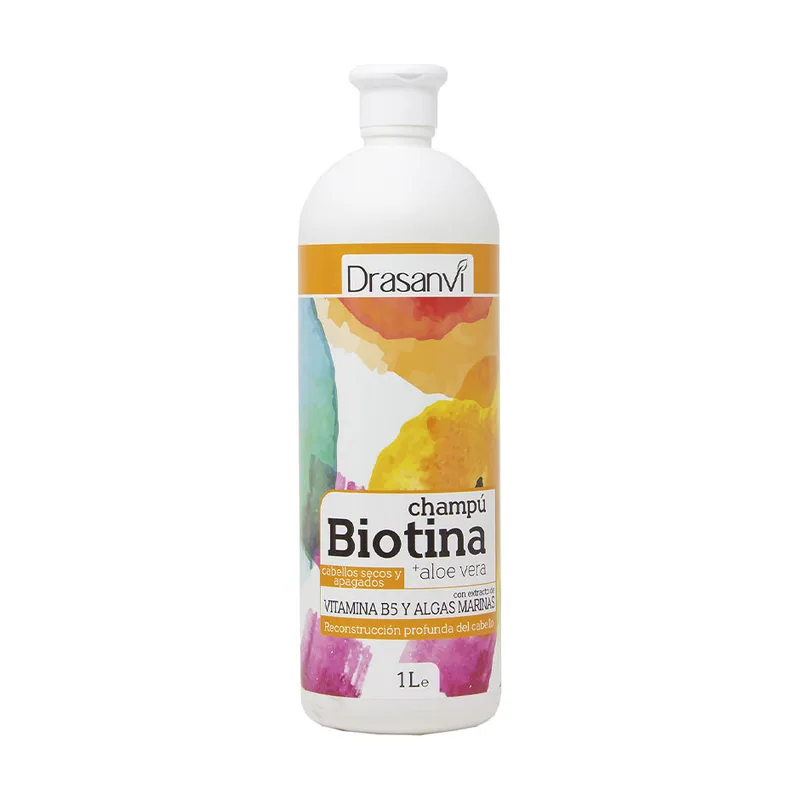 Drasanvi BIOTINA Y ALOE VERA champú cabello seco y apagado 1000 ml