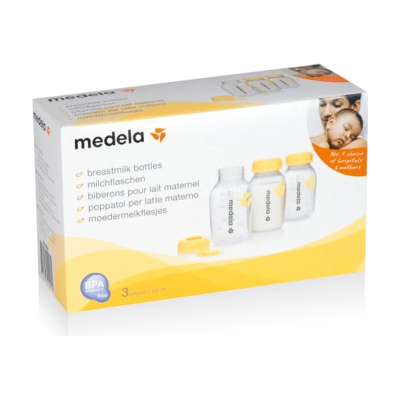 Medela Biberones de 150 ml sin BPA Pack 3 unidades