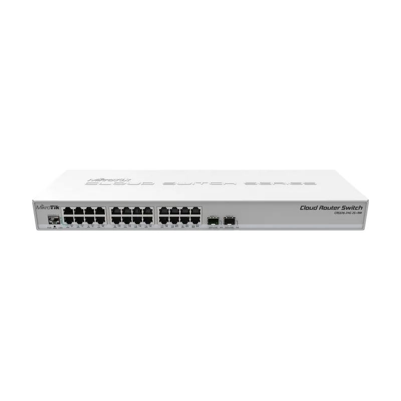 Mikrotik Switch 24 Puertos 10/100/1000 CRS326-24G-2S+RM L2 POE Rack