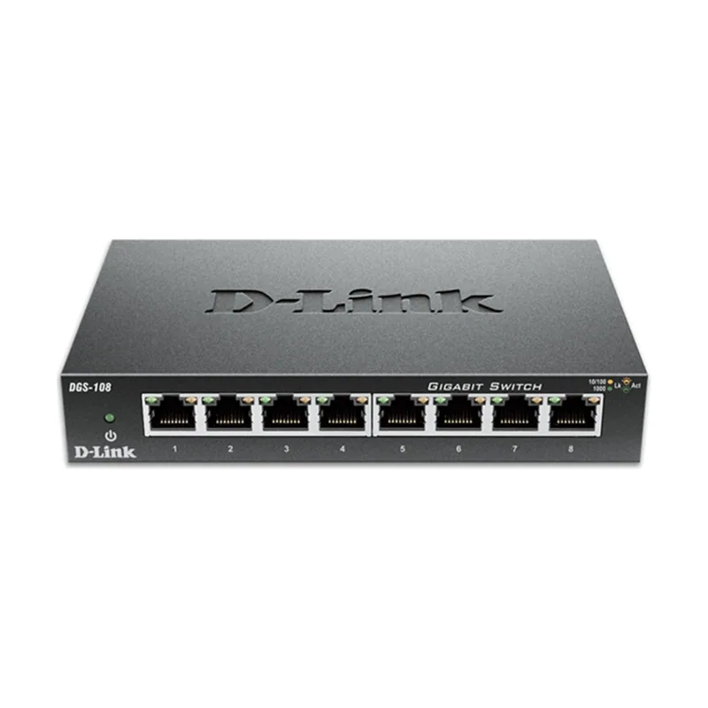 D-Link Switch/8xF+ENet RJ45 ext PSU