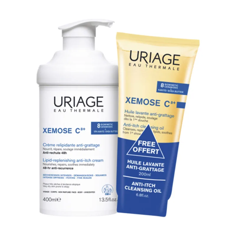 Uriage Xemose C8+ Crema + Aceite Limpiador Estuche 2 pz