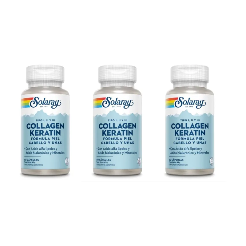 Solaray Collagen Keratin 60 Cápsulas