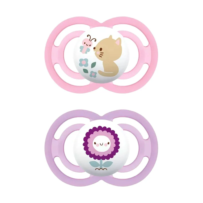 MAM Chupete Perfect Silicona +6M Gatito Flor