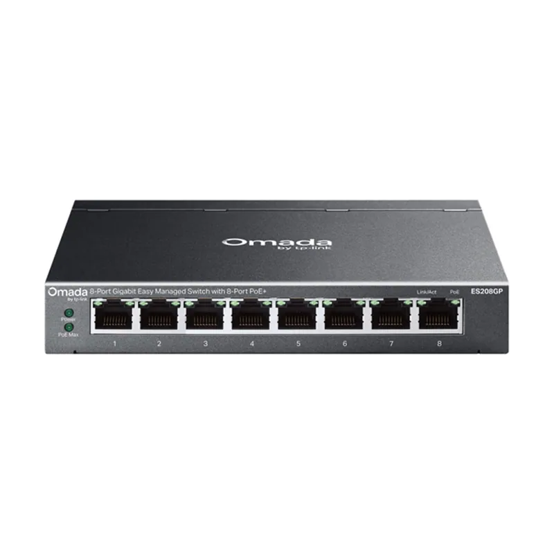 TP-Link Switch Omada ES208GP 8-PORT Gigabit Easy Managed With 8-PORT POE+