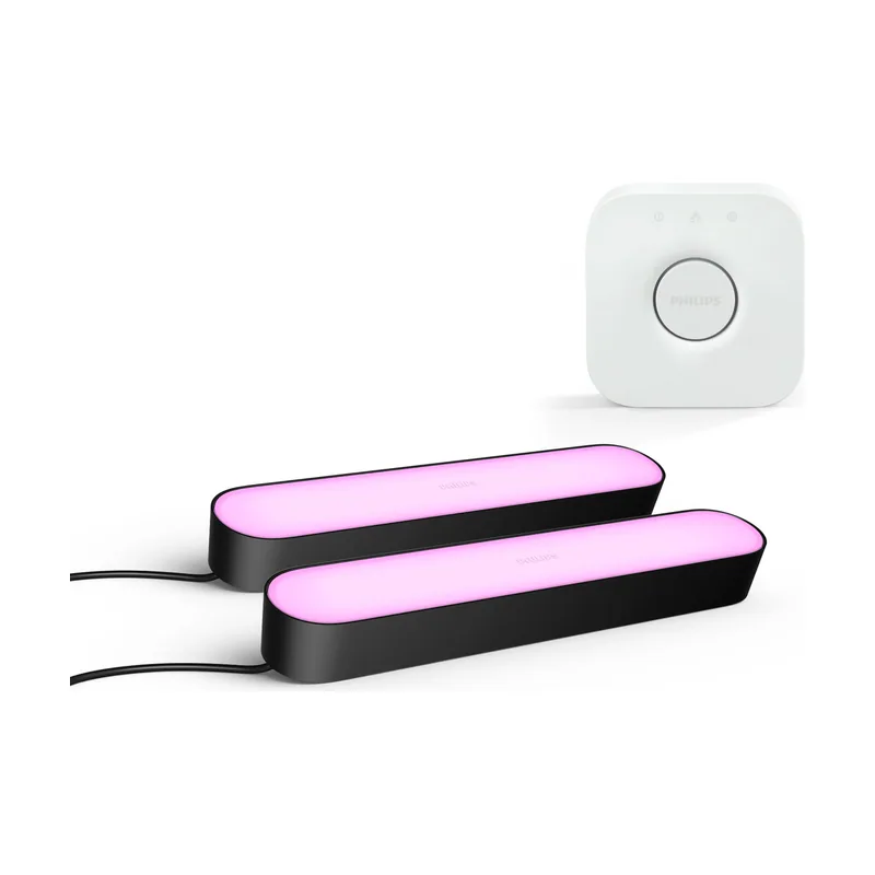 Philips Hue Pack Barras Led Play Negras x2un + Bridge