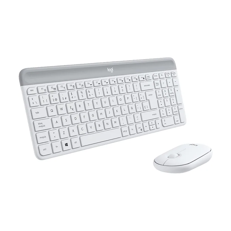 Logitech Slim WRLS. KEYB.MOUSECOMB MK470 Offwhite Mediter SP