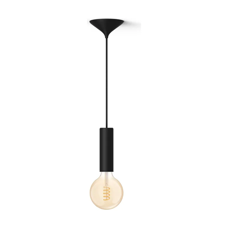 Philips Hue Pack Cable Negro Para Bombilla De Filamento m + Bombilla De Filamento G125 globo