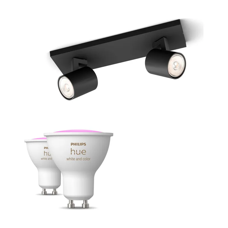 Philips Hue Pack X2 Focos Philips Runner + 2 Bombillas Gu10 Rgb