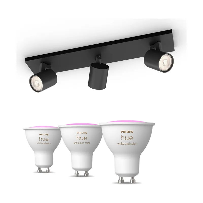 Philips Hue Pack X3 Focos Philips Runner + 2 Bombillas Gu10 Rgb