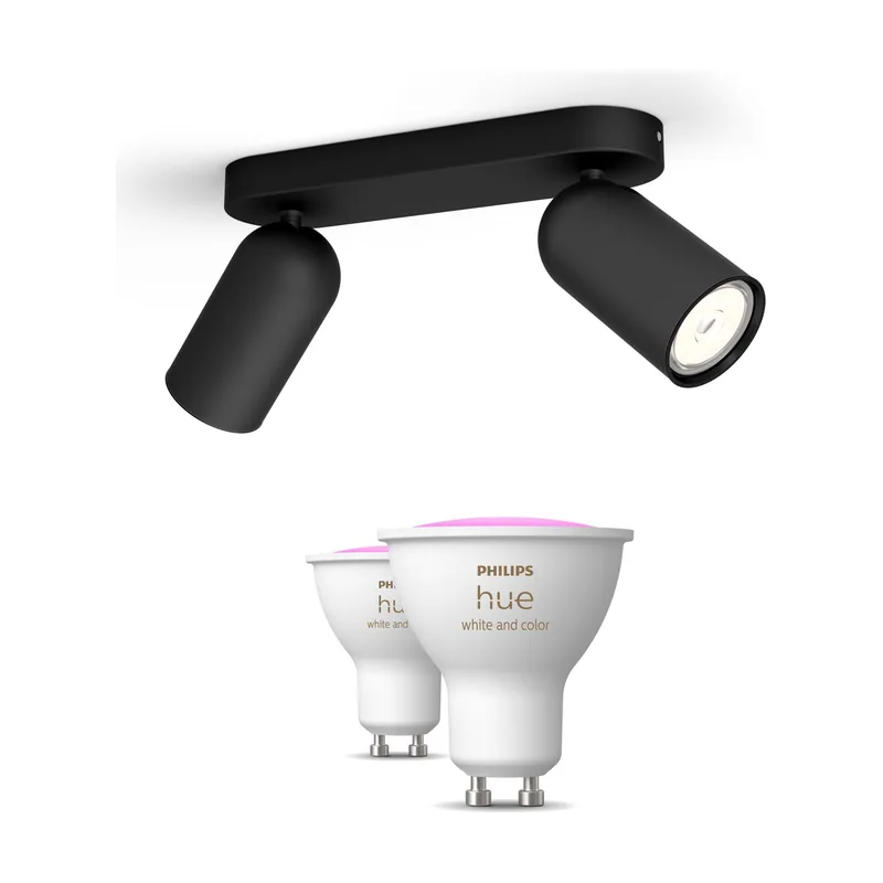 Philips Hue Pack X2 Focos Philips Pongee + 2 Bombillas Gu10 Rgb