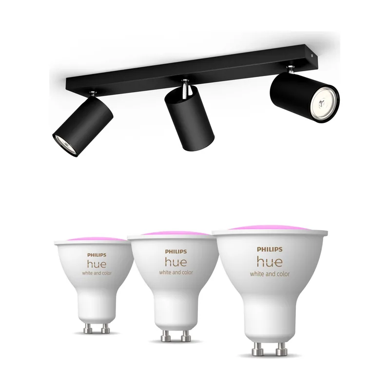 Philips Hue Pack X2 Focos Philips Kosipo + 2 Bombillas Gu10 Rgb