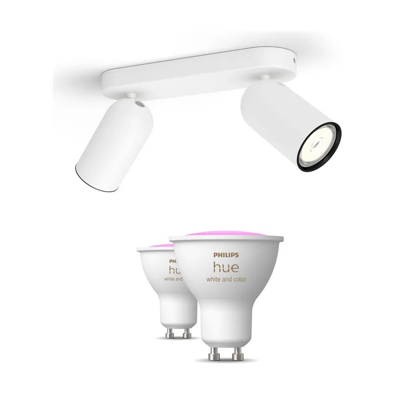 Philips Hue Pack X2 Focos Philips Pongee + 2 Bombillas Gu10 Rgb