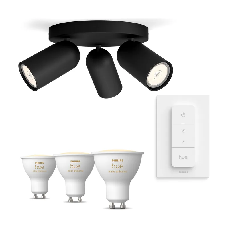 Philips Hue Pack X3 Focos Philips Pongee + 3 Bombillas Gu10